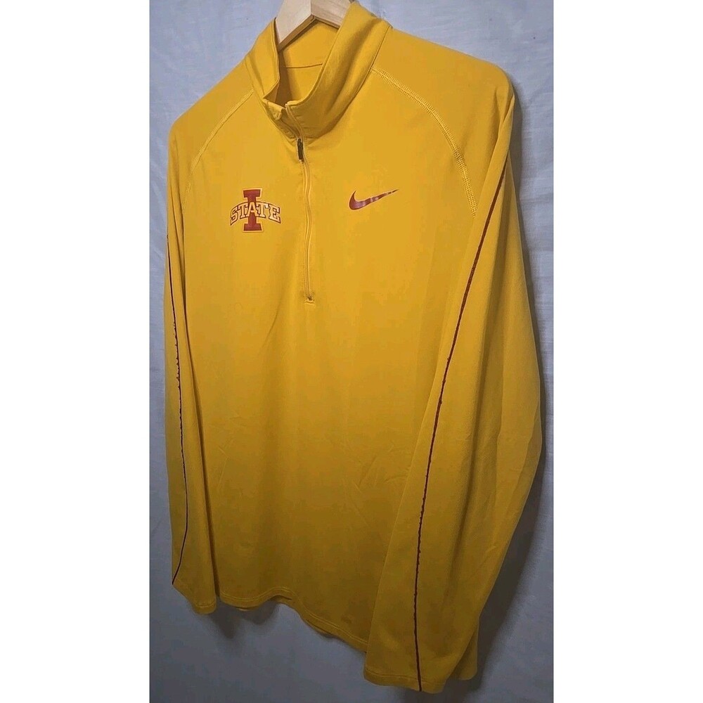 Iowa State Cyclones Nike Long Sleeve Shirt, Made In USA, Sz Large, Yellow/Red - Picture 2 of 9